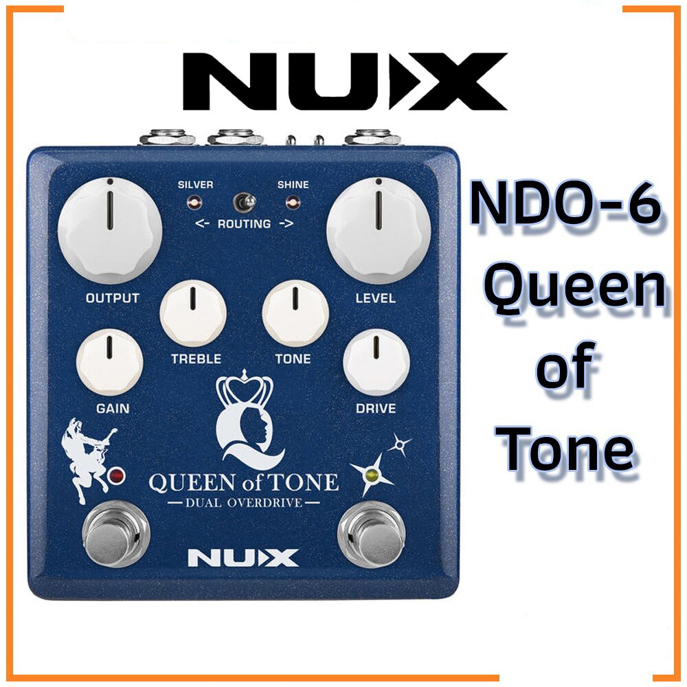 NUX NDO-6 Queen of Tone Dual Overdrive Pedal Stacked with Horseman and Morning Star